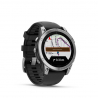 Garmin fenix E - 47mm, AMOLED, Stainless Steel/Graphite, Black band