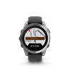 Garmin fenix E - 47mm, AMOLED, Stainless Steel/Graphite, Black band