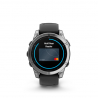 Garmin fenix E - 47mm, AMOLED, Stainless Steel/Graphite, Black band