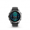 Garmin fenix E - 47mm, AMOLED, Stainless Steel/Graphite, Black band