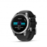 Garmin fenix E - 47mm, AMOLED, Stainless Steel/Graphite, Black band