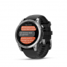 Garmin fenix E - 47mm, AMOLED, Stainless Steel/Graphite, Black band