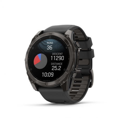 Garmin fenix 8 - 51mm, AMOLED, Sapphire, Carbon Gray DLC Titanium, Black/Pebble Gray band