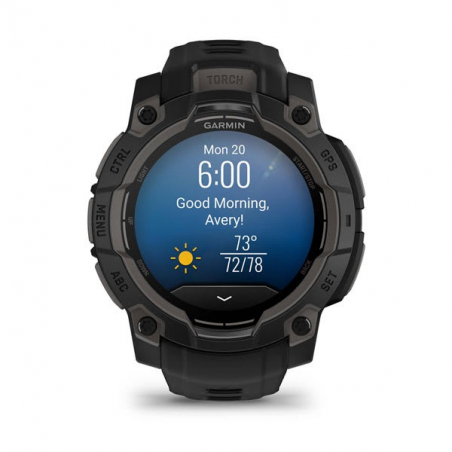 Garmin Instinct 3 AMOLED 45mm, Black, Black silicone band