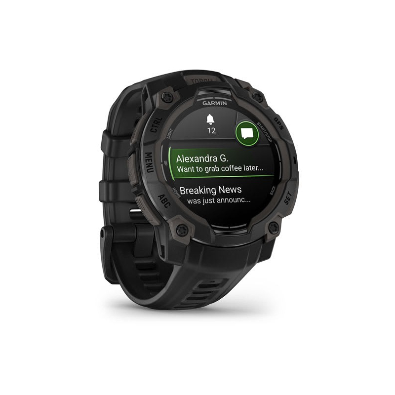 Garmin Instinct 3 AMOLED 45mm, Black, Black silicone band